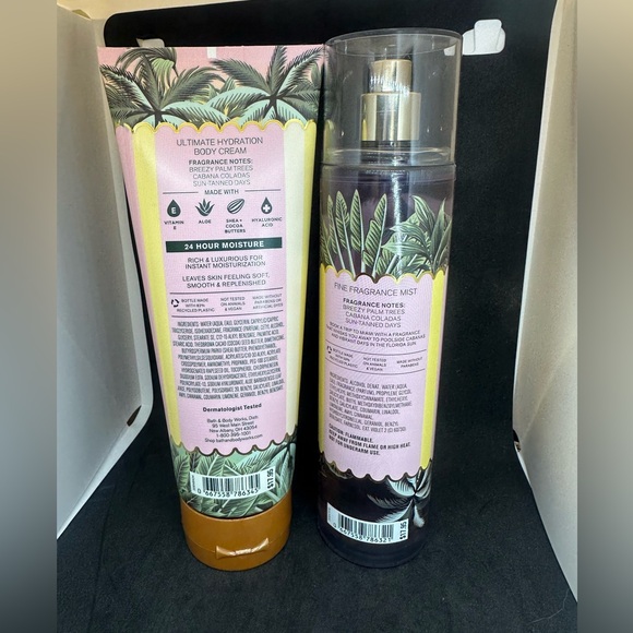 🆕 Bath & Body Works 🥥Meet Me in Miami 🥥 Body Cream & Fragrance Mist Set ✨unused✨ - Picture 3 of 8